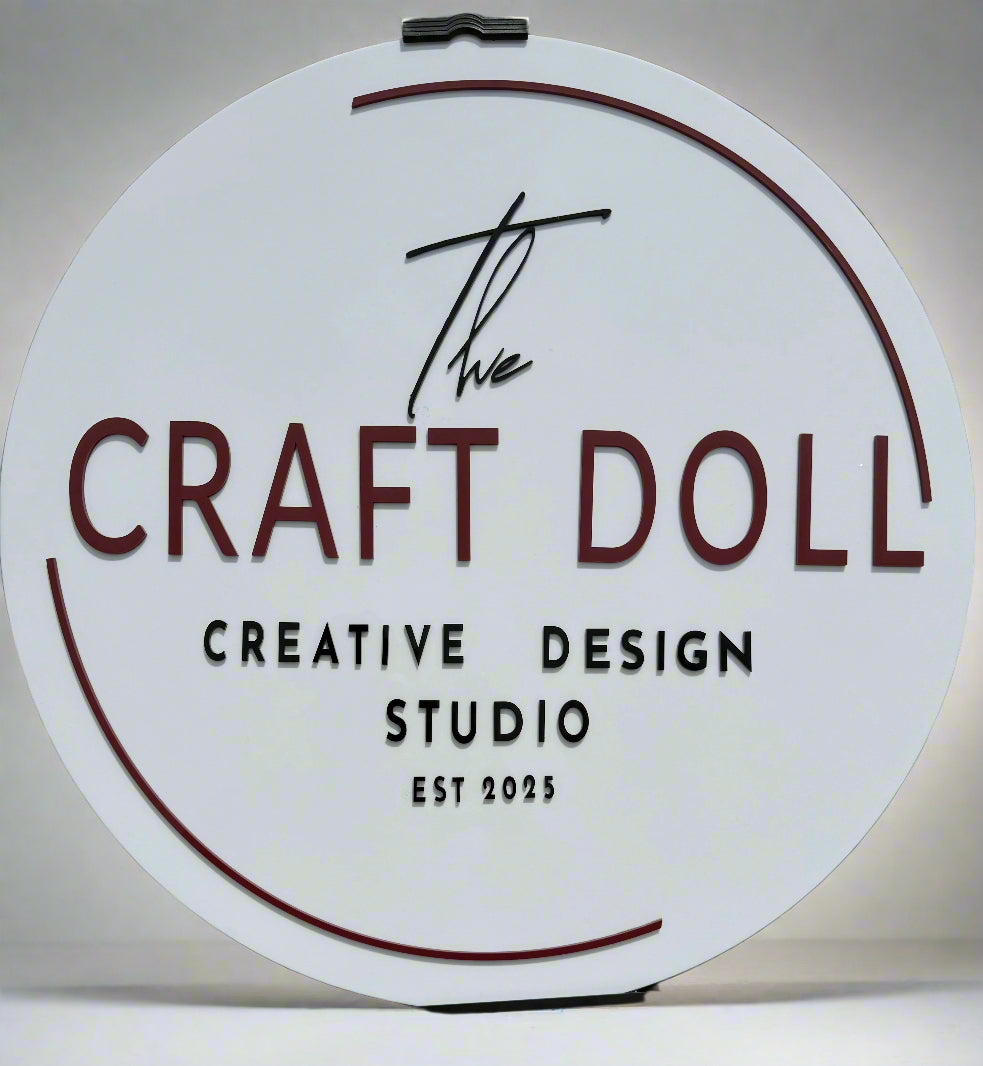 Round Business Sign with 3D Acrylic Text